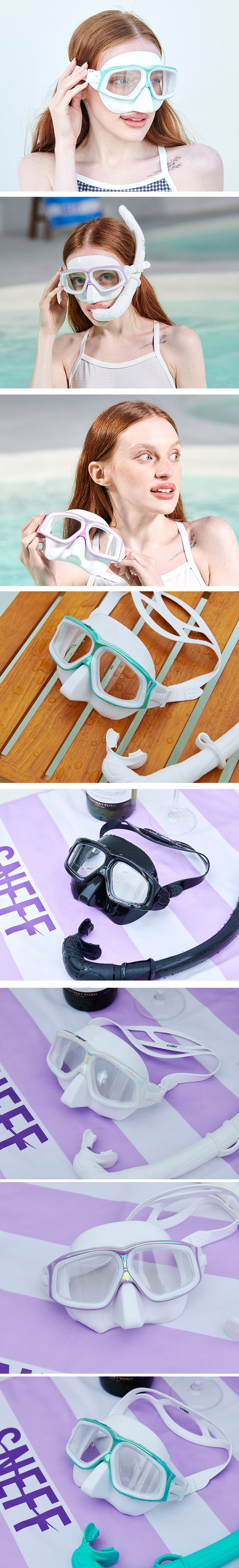 [Snef] Panorama Freediving Snorkeling Mask Set